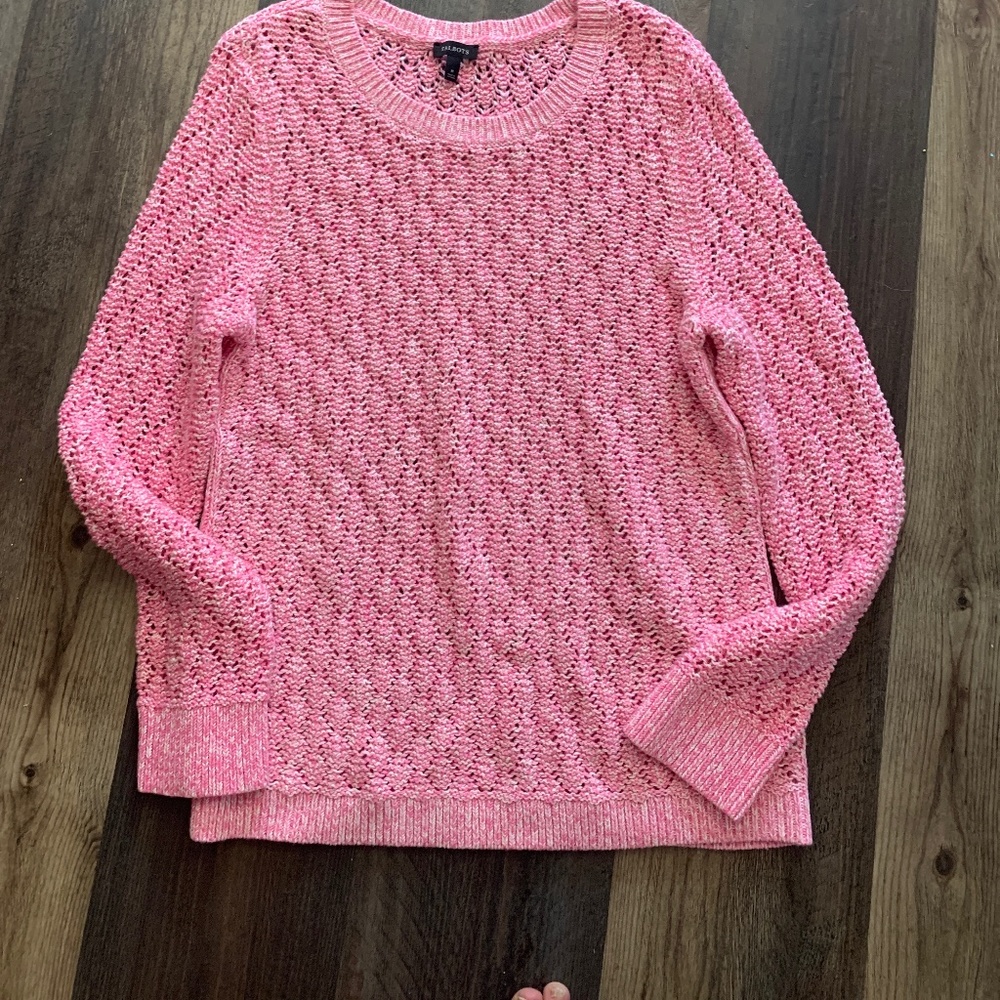 Talbots NWOT open weave long sweater.